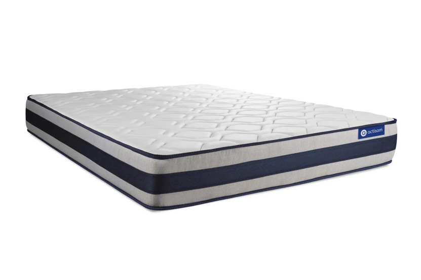 Ensemble Matelas Sommier 120x200 cm - Sommier Gris (en kit) - Actimemo Ergo