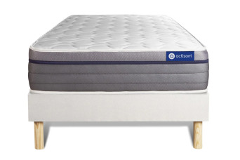Ensemble Matelas Sommier 80x190 cm - Sommier Blanc (en kit) - Actilatex Zen