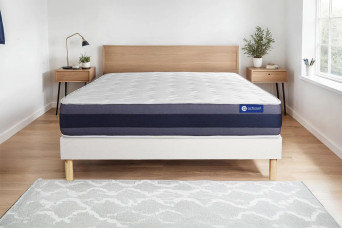 Ensemble Matelas Sommier 180x190 cm - Sommier Blanc (en kit) - Actilatex Morpho