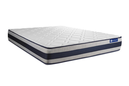 Ensemble Matelas Sommier 180x200 cm - Sommier Gris (en kit) - Actilatex Ergo