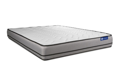 Ensemble Matelas Sommier 120x190 cm - Sommier Blanc (en kit) - Actiflex Night