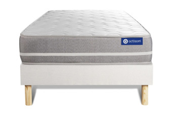 Ensemble Matelas Sommier 80x190 cm - Sommier Blanc (en kit) - Actiflex Touch