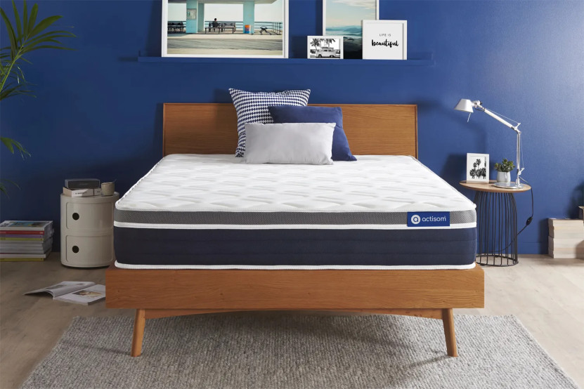 Matelas 135x200 cm Ressorts ensachés et Mémoire de forme - Actiflex Confort