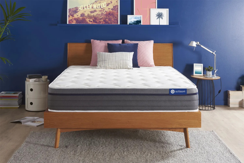 Matelas 130x190 cm Ressorts ensachés et Mémoire de forme - Actiflex Zen