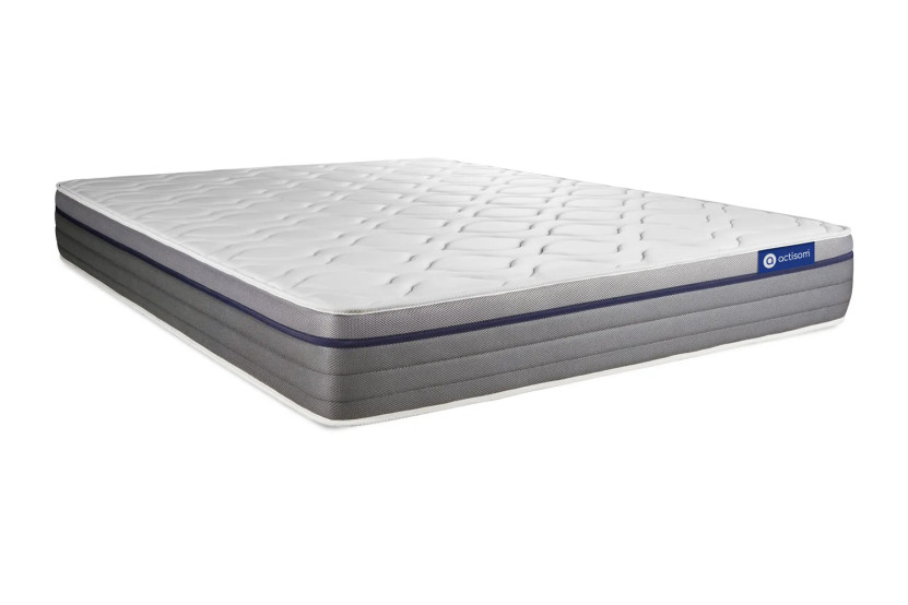 Ensemble Matelas Sommier 180x210 cm - Sommier Blanc (en kit) - Actiflex Zen