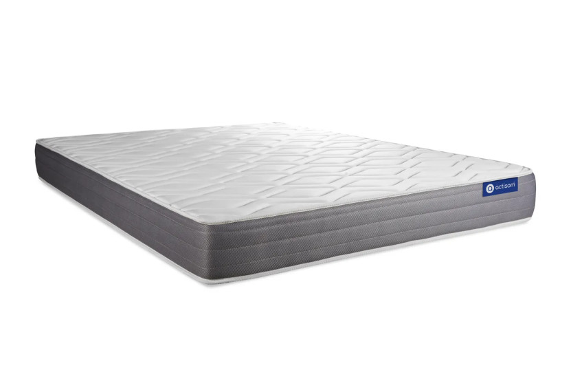 Ensemble Matelas Sommier 120x195 cm - Sommier Gris (en kit) - Actilatex Dream