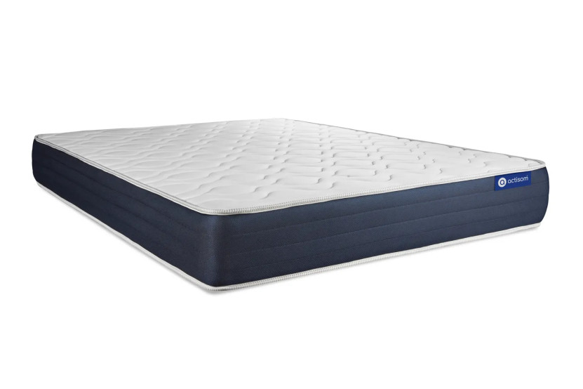 Ensemble Matelas Sommier 180x190 cm - Sommier Blanc (en kit) - Actiflex Sleep