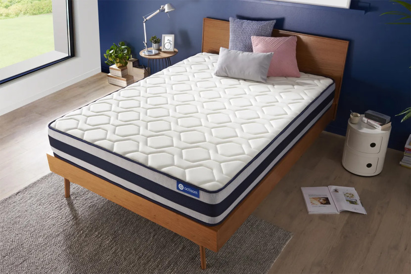 Matelas 140x190 cm Ressorts ensachés et Mémoire de forme - Actiflex Ergo