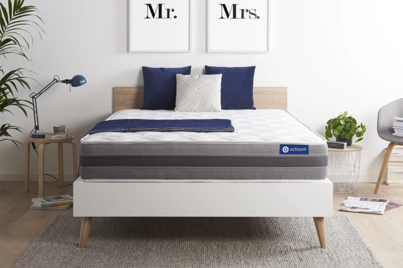 Matelas 130x210 cm Latex et mémoire de forme - Actilatex Relax