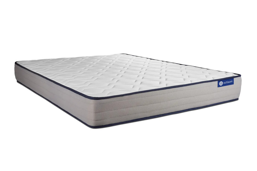 Ensemble Matelas Sommier 180x190 cm - Sommier Blanc (en kit) - Actimemo Form