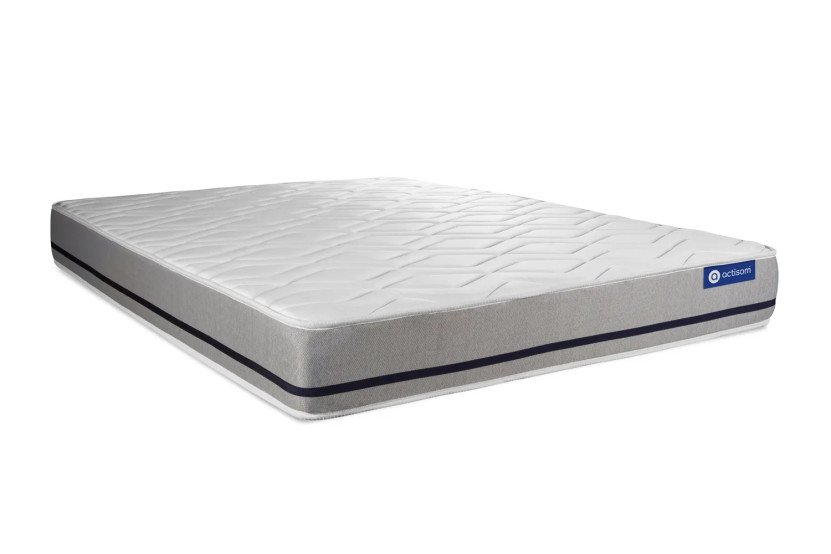 Ensemble Matelas Sommier 160x210 cm - Sommier Blanc (en kit) - Actilatex Soft