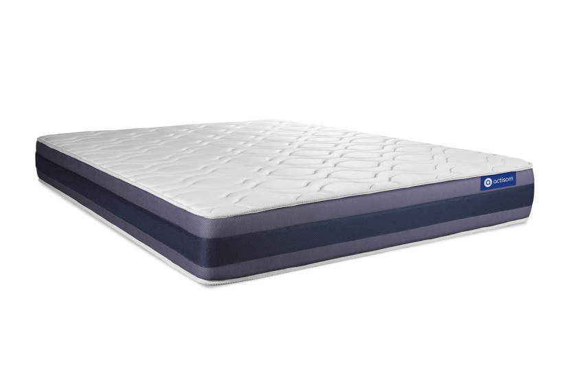 Ensemble Matelas Sommier 140x220 cm - Sommier Gris (en kit) - Actiflex Morpho