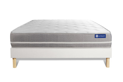 Ensemble Matelas Sommier 160x220 cm - Sommier Blanc (en kit) - Actiflex Touch