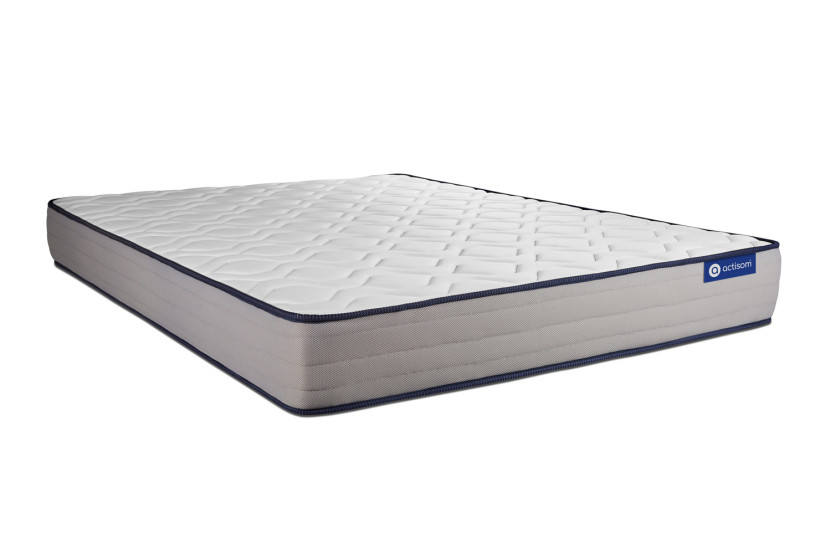 Ensemble Matelas Sommier 120x220 cm - Sommier Blanc (en kit) - Actimemo Form