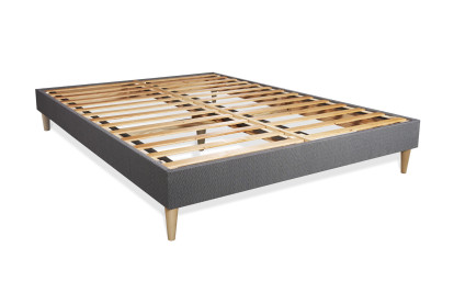 Ensemble Matelas Sommier 120x190 cm - Sommier Gris (en kit) - Actiflex Night