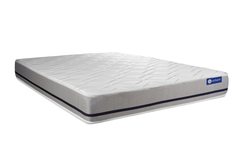 Ensemble Matelas Sommier 120x200 cm - Sommier Blanc (en kit) - Actiflex Soft