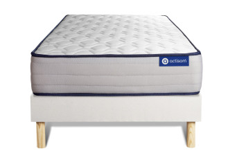 Ensemble Matelas Sommier 80x190 cm - Sommier Blanc (en kit) - Actilatex Form