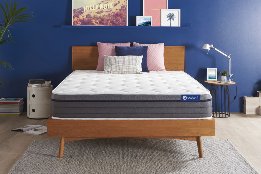 Matelas 133x183 cm Ressorts ensachés et Mémoire de forme - Actiflex Zen