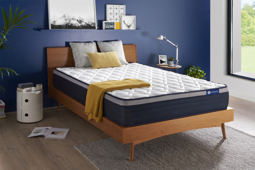 Matelas 200x200 cm Ressorts ensachés et Mémoire de forme - Actiflex Max