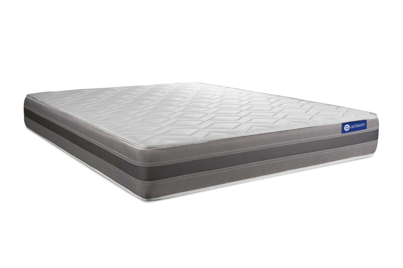Ensemble Matelas Sommier 120x195 cm - Sommier Blanc (en kit) - Actilatex Relax