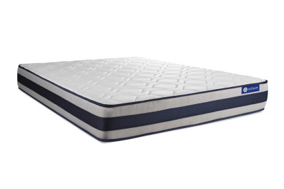 Ensemble Matelas Sommier 180x190 cm - Sommier Blanc (en kit) - Actilatex Ergo