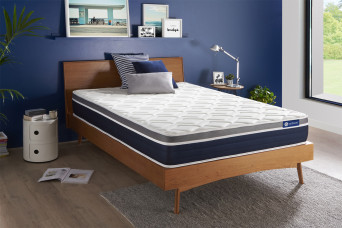 Matelas 130x220 cm Ressorts ensachés et Mémoire de forme - Actiflex Confort