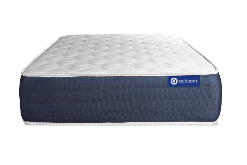 Ensemble Matelas Sommier 90x200 cm - Sommier Gris (en kit) - Actiflex Sleep