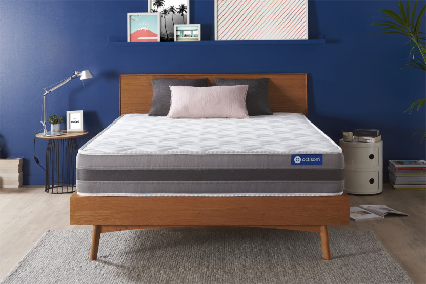 Matelas 130x210 cm Ressorts ensachés et Mémoire de forme - Actiflex Relax