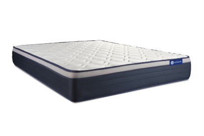 Ensemble Matelas Sommier 120x200 cm - Sommier Gris (en kit) - Actiflex Max