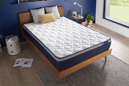 Matelas 130x220 cm Ressorts ensachés et Mémoire de forme - Actiflex Max