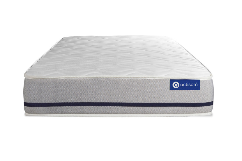Ensemble Matelas Sommier 90x190 cm - Sommier Gris (en kit) - Actilatex Soft