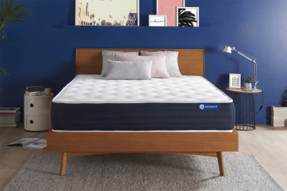 Matelas 135x190 cm Ressorts ensachés et Mémoire de forme - Actiflex Sleep