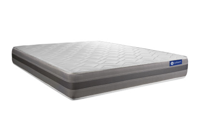 Ensemble Matelas Sommier 120x200 cm - Sommier Gris (en kit) - Actiflex Relax