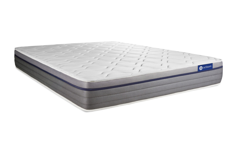 Ensemble Matelas Sommier 120x200 cm - Sommier Blanc (en kit) - Actilatex Zen